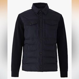 Massimo Dutti Men Contrast Technical Jacket with navy knit -L